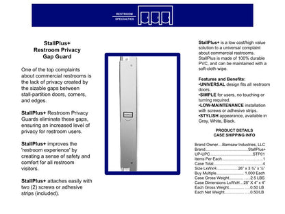 StallPlus+ - Restroom Privacy Gap Guard $9.95/unit (Sold in 4-Packs)